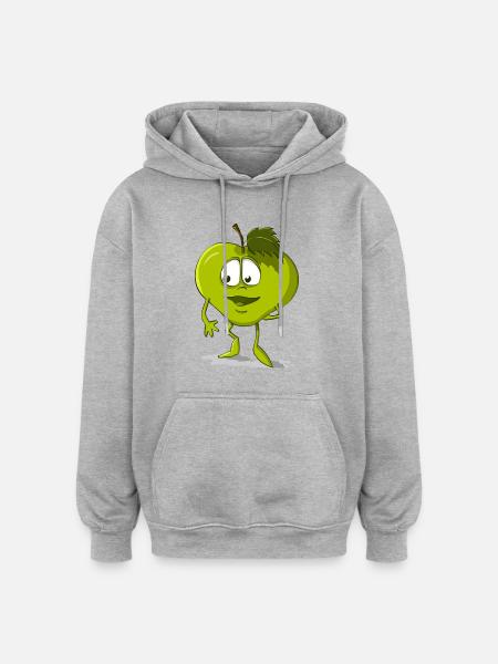 Sweet green apple. Gift - Oversized Unisex Hoodie - heather grey