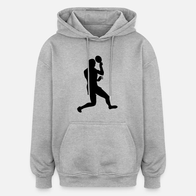 Table tennis male de - Oversized Unisex Hoodie - Grau meliert