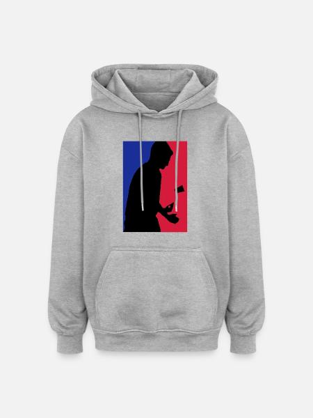 Flip Cup - Oversized Unisex Hoodie - Grau meliert