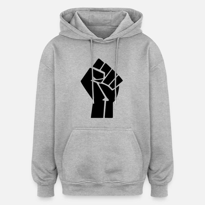 Revolution - Sweat à capuche oversize unisexe - gris chiné