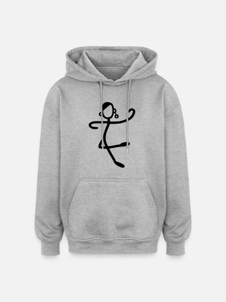 Täzerin abstrakt - Oversized Unisex Hoodie - Grau meliert