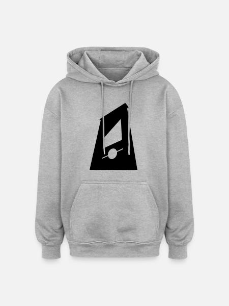 Fallbeil - Oversized Unisex Hoodie - Grau meliert