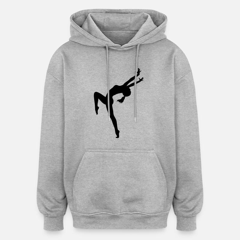 Danse - Sweat à capuche oversize unisexe - gris chiné