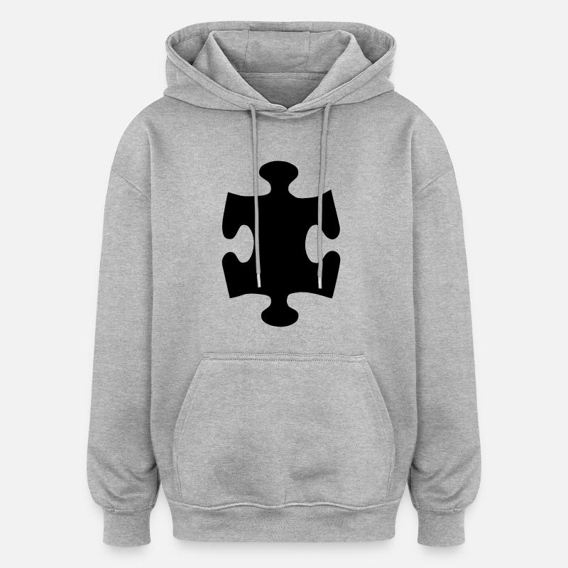 Puzzle - Oversized Unisex Hoodie - Grau meliert