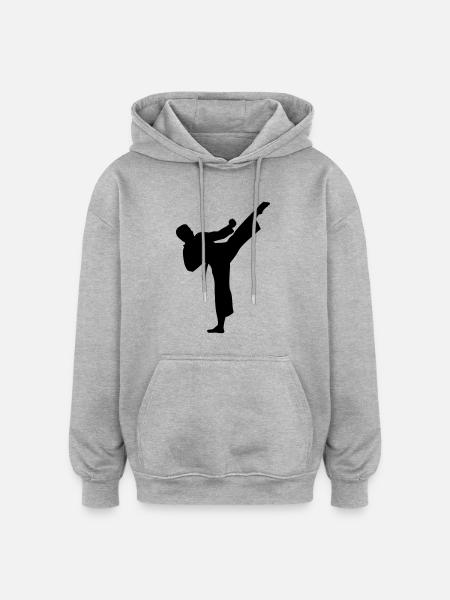 Karate - Oversized Unisex Hoodie - heather grey