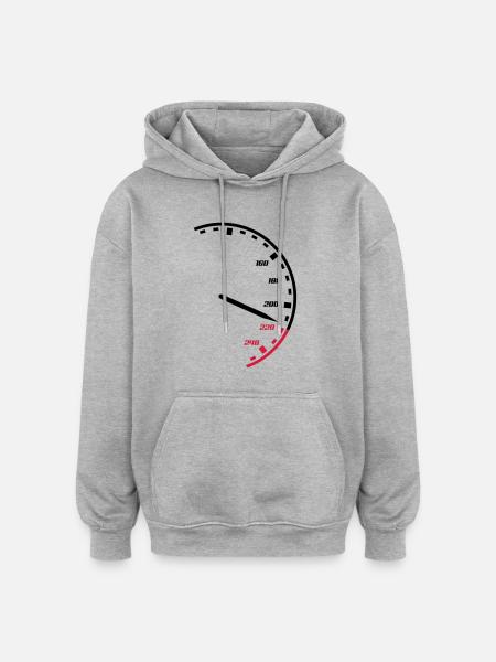tacho_2 - Sweat à capuche oversize unisexe - gris chiné