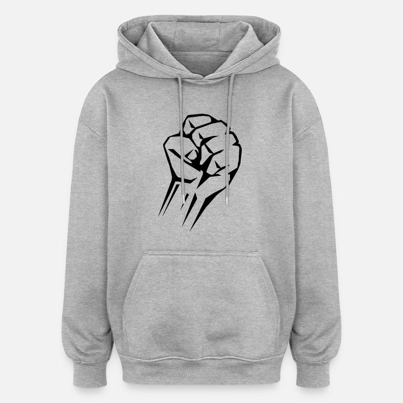 faust - Oversized Unisex Hoodie - Grau meliert
