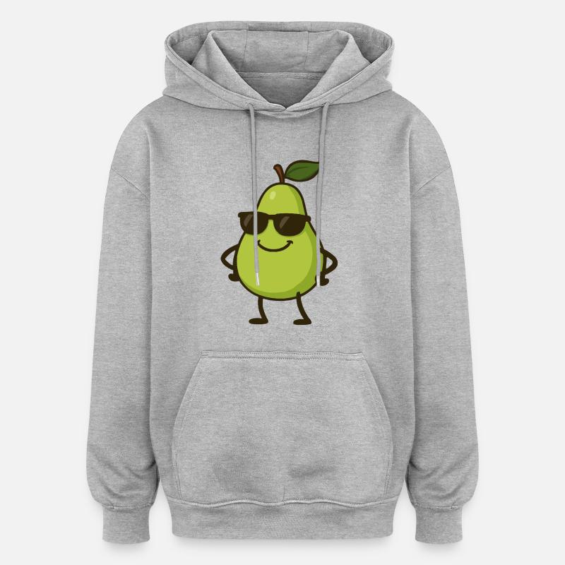 Pear Comic Cool - Oversized Unisex Hoodie - heather grey