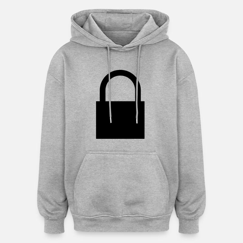 Cadenas - Sweat à capuche oversize unisexe - gris chiné