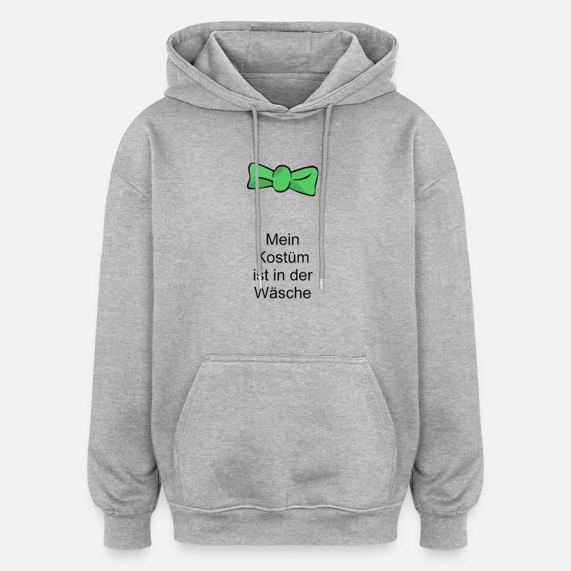 Fasching Fliege - Oversized Unisex Hoodie - Grau meliert