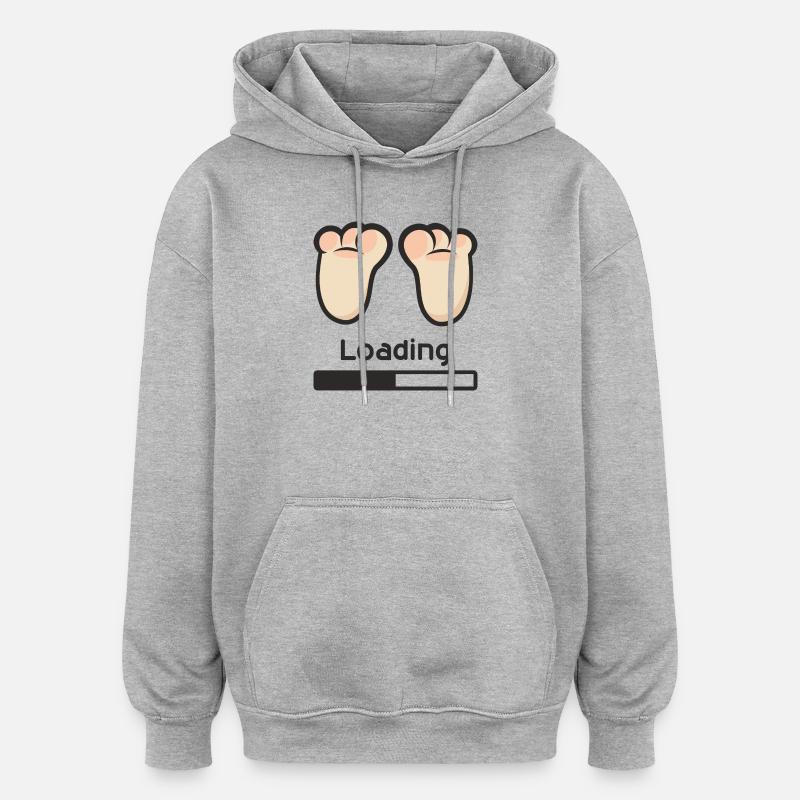 Loading... - Oversized Unisex Hoodie - heather grey