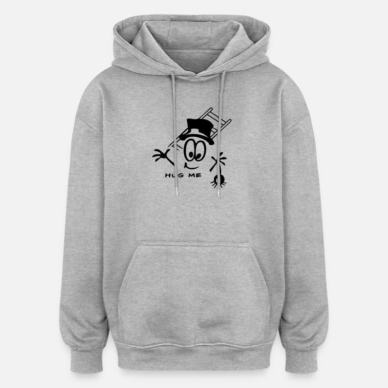 Schornsteinfeger Glücksbringer - Oversized Unisex Hoodie - Grau meliert