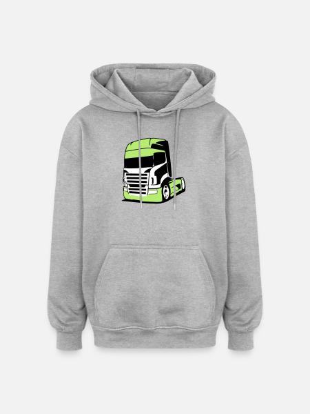 Striking V8 truck - Oversized Unisex Hoodie - heather grey