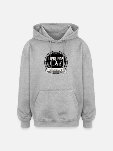 Lieblingsort Sierksdorf - Oversized Unisex Hoodie - Grau meliert