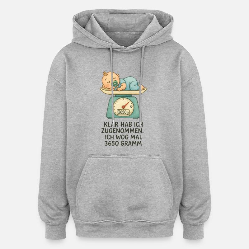 Augmenté? - Sweat à capuche oversize unisexe - gris chiné