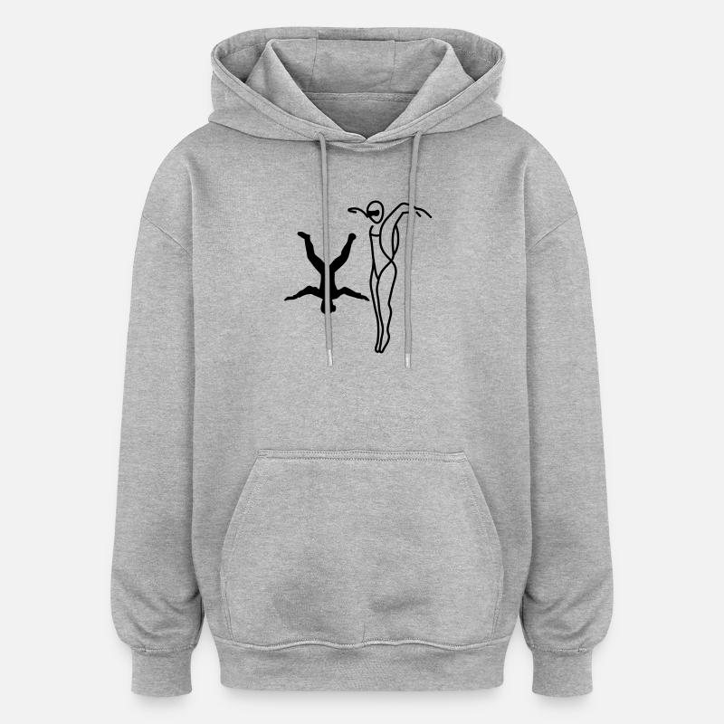 Vol libre - Sweat à capuche oversize unisexe - gris chiné