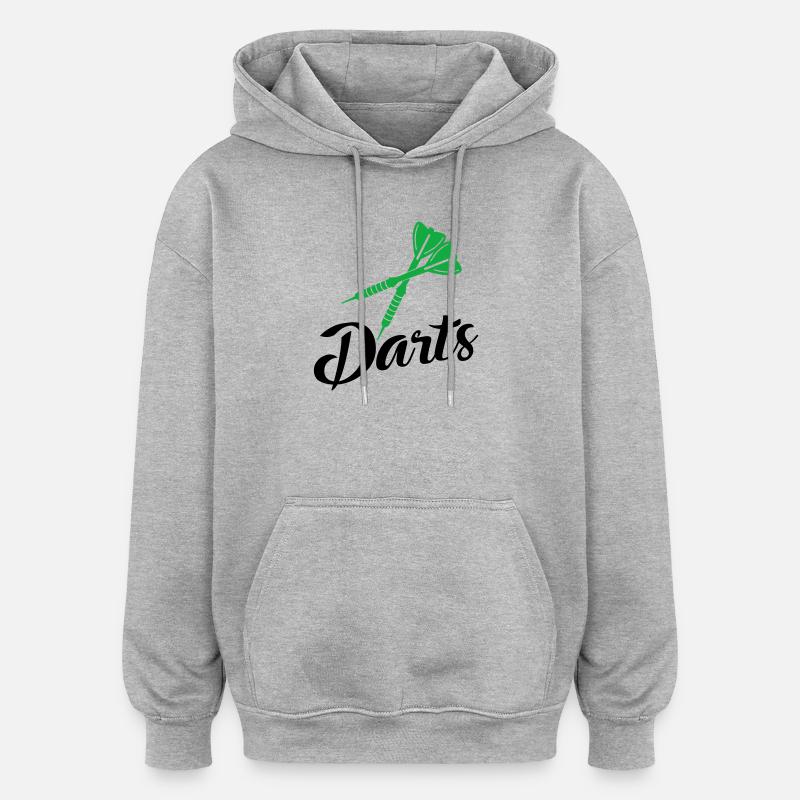 fléchettes - Sweat à capuche oversize unisexe - gris chiné