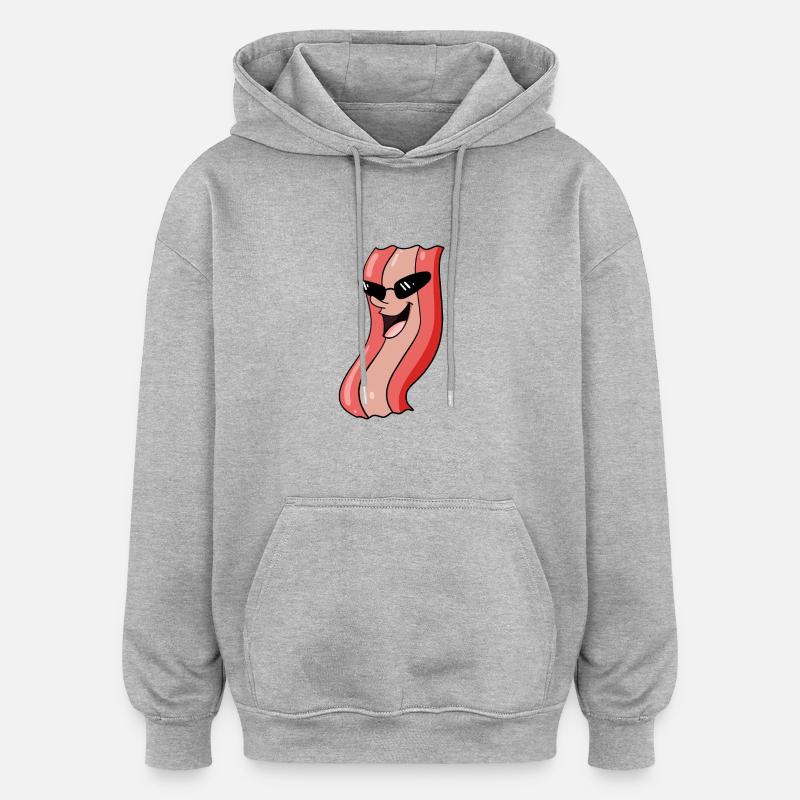 Bacon cool - Oversized Unisex Hoodie - heather grey