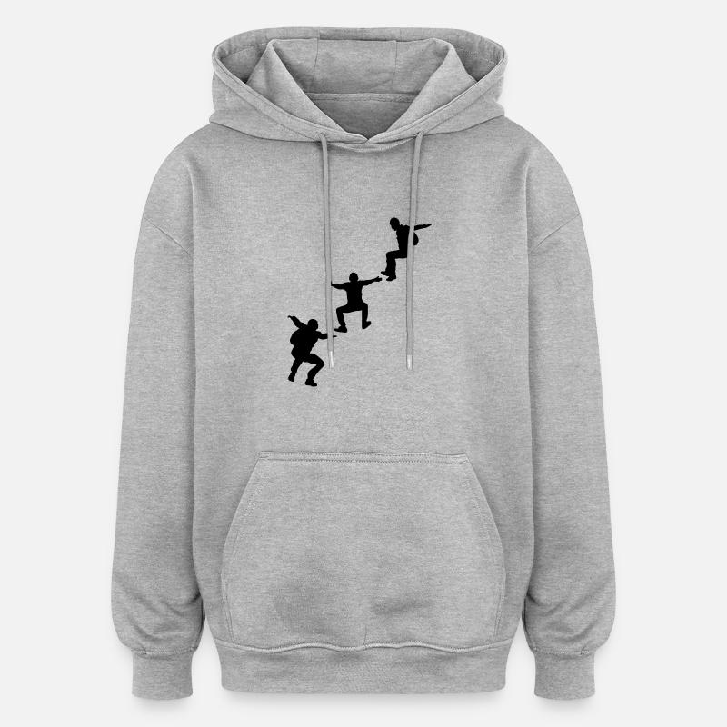 Sitflyers - Sweat à capuche oversize unisexe - gris chiné