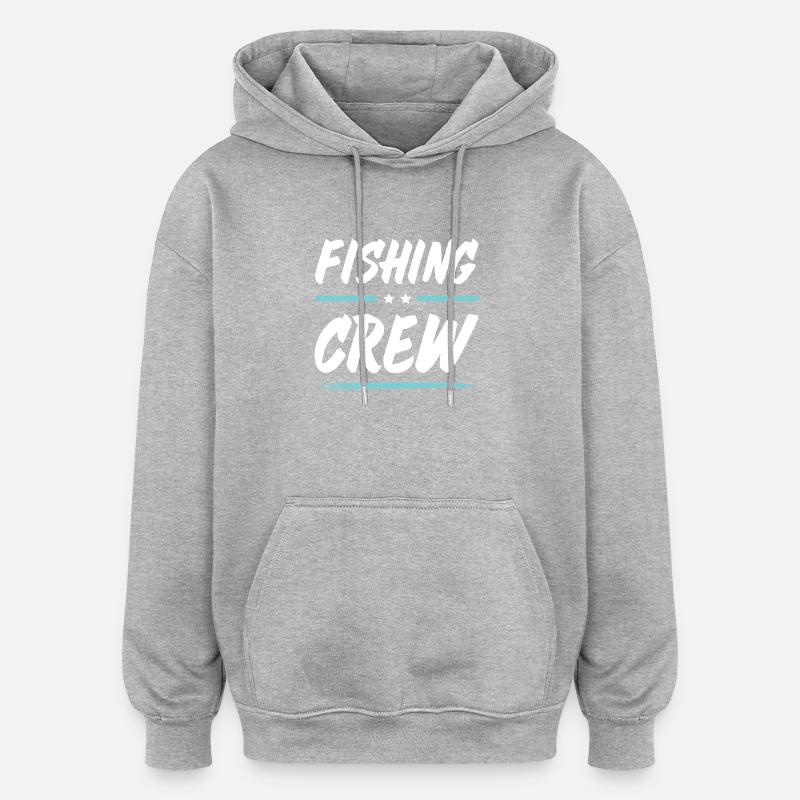 Équipage de pêche - Sweat à capuche oversize unisexe - gris chiné
