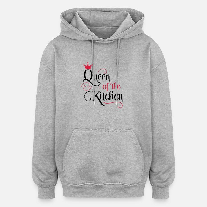 cuisine - Sweat à capuche oversize unisexe - gris chiné