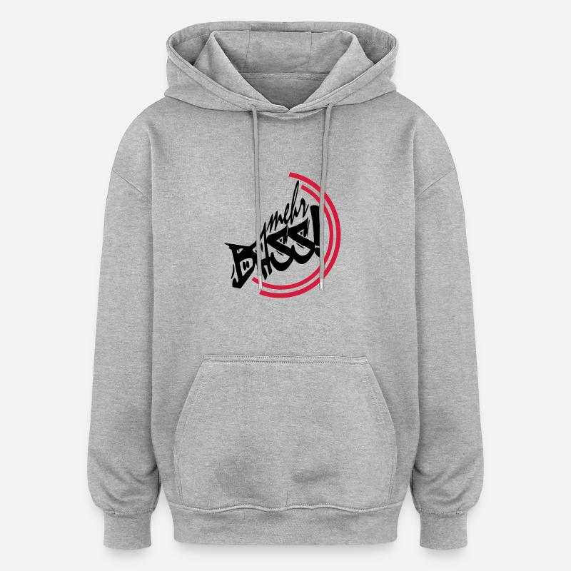 plus basse - Sweat à capuche oversize unisexe - gris chiné