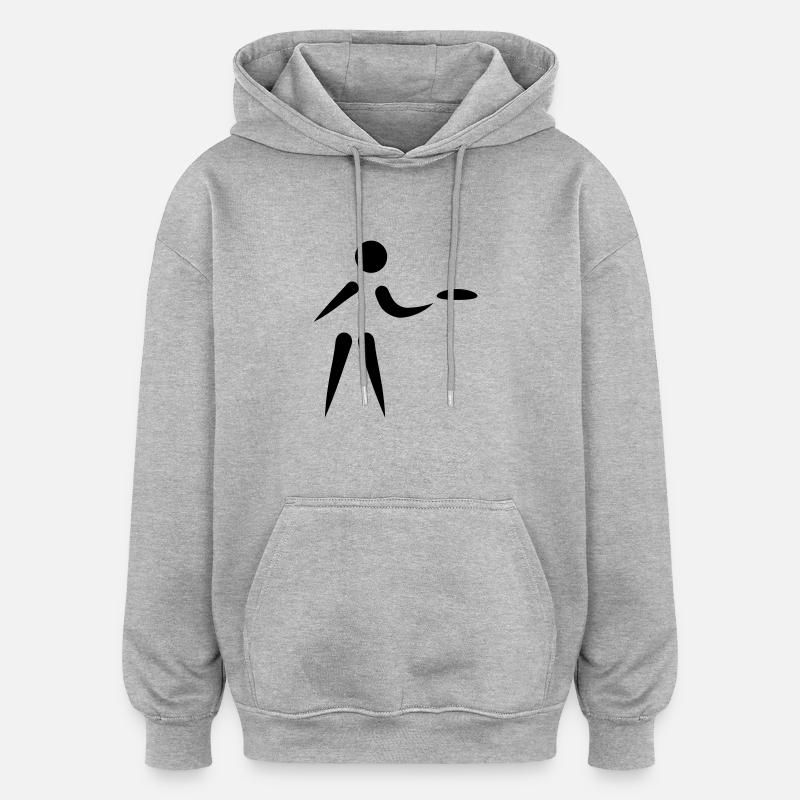 Discgolf - Sweat à capuche oversize unisexe - gris chiné