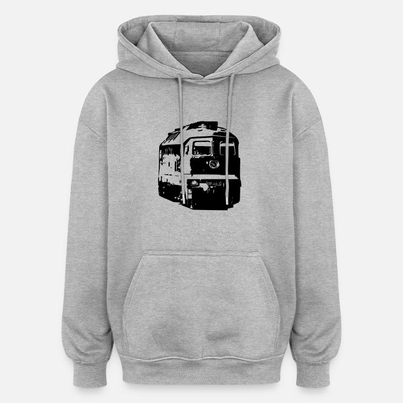 Diesel - Sweat à capuche oversize unisexe - gris chiné