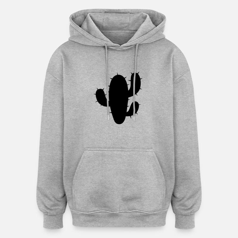 cactus - Sweat à capuche oversize unisexe - gris chiné