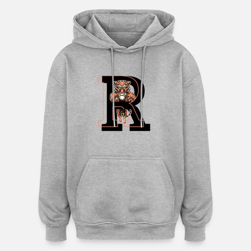 Tiger Brief - Geschenkidee - Oversized Unisex Hoodie - Grau meliert