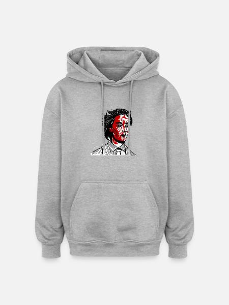 simply not there - Oversized Unisex Hoodie - heather grey