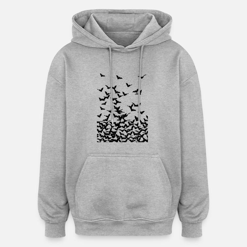 Bats - Oversized Unisex Hoodie - Grau meliert