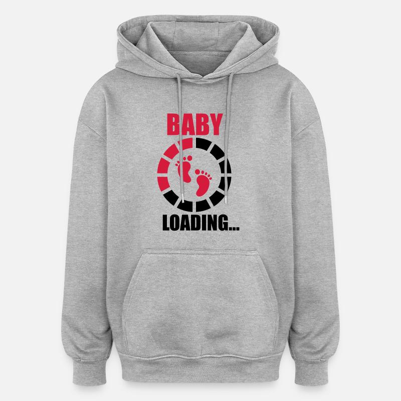 Baby loading - Sweat à capuche oversize unisexe - gris chiné