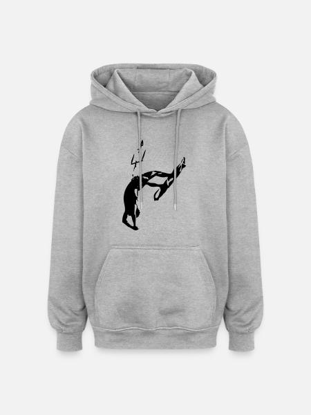 Kiter - Dead Man - Oversized Unisex Hoodie - Grau meliert