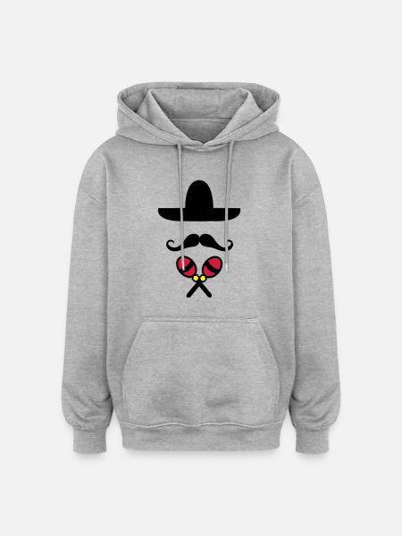 mexikaner - Oversized Unisex Hoodie - Grau meliert