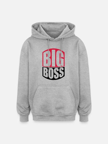 Design Boss Big cool - Sweat à capuche oversize unisexe - gris chiné