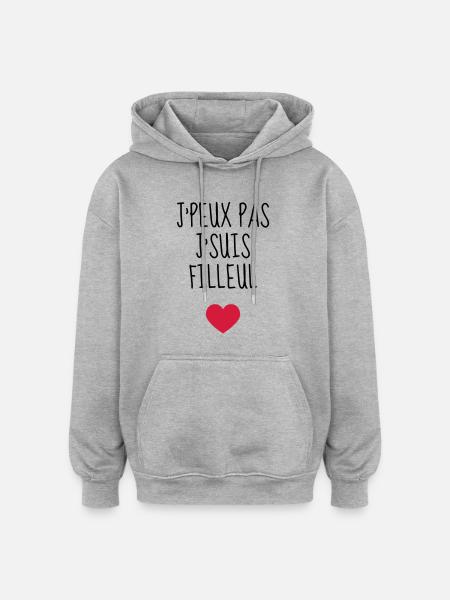 Filleul / Filleule / Parrain / Marraine / Bébé - Oversized Unisex Hoodie - heather grey