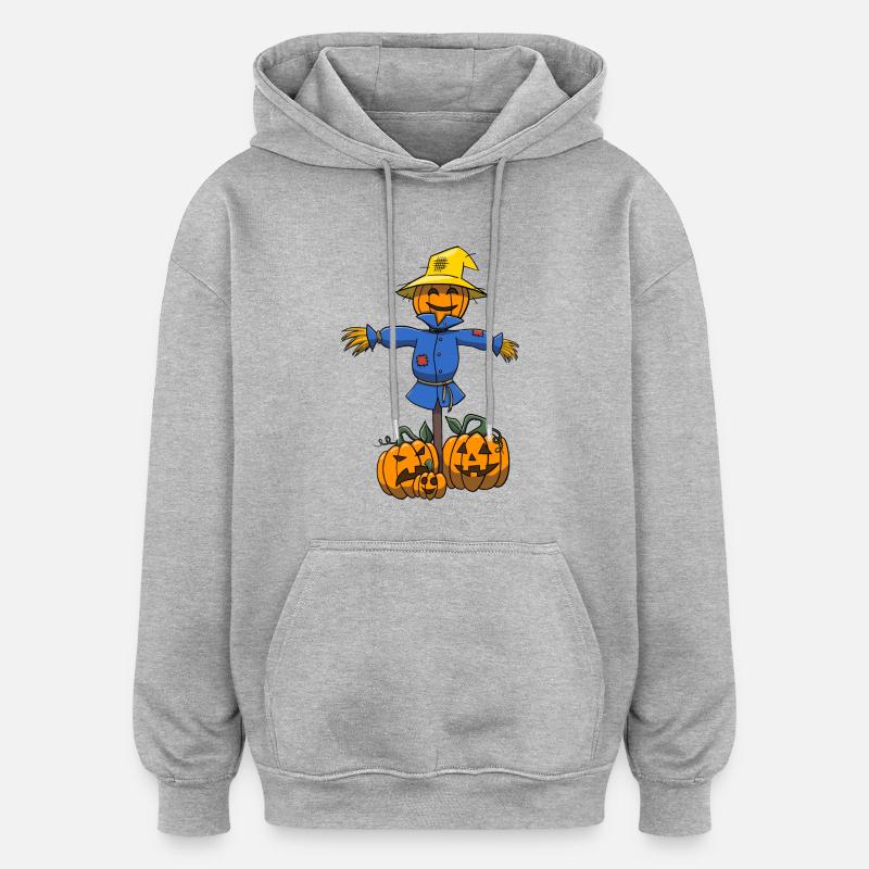 Vogelscheuche - Oversized Unisex Hoodie - Grau meliert