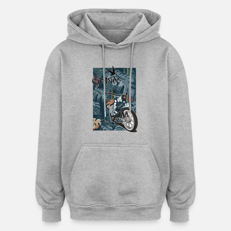 Schwalbe KR51/1 // Illustration - Sweat à capuche oversize unisexe - gris chiné