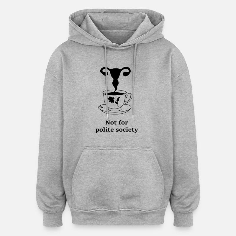 Wirkung der Eierstöcke - Oversized Unisex Hoodie - Grau meliert