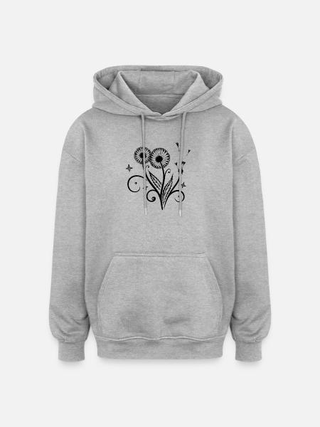 Dandelion, dandelion, dandelion - Oversized Unisex Hoodie - heather grey