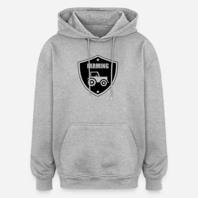 Farming - Oversized Unisex Hoodie - heather grey