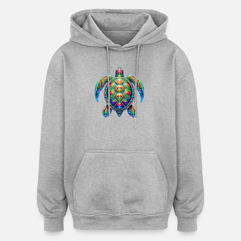 Turtle - Oversized Unisex Hoodie - heather grey