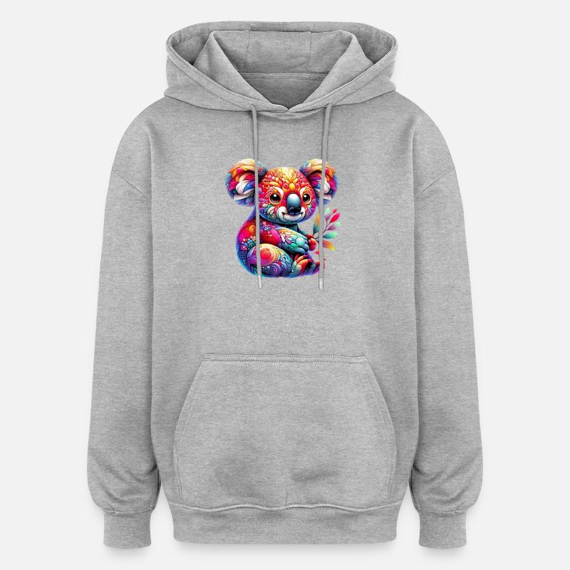 Koala - Oversized Unisex Hoodie - heather grey