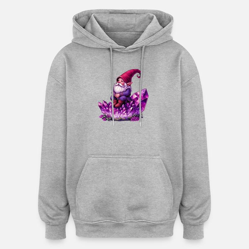 Gnom - Oversized Unisex Hoodie - Grau meliert