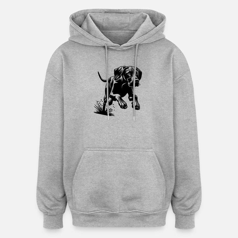 Magyar Vizsla - Sweat à capuche oversize unisexe - gris chiné