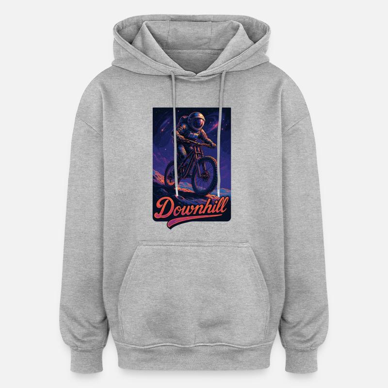 VTT VTT Descente Astronaute Cadeau - Sweat à capuche oversize unisexe - gris chiné