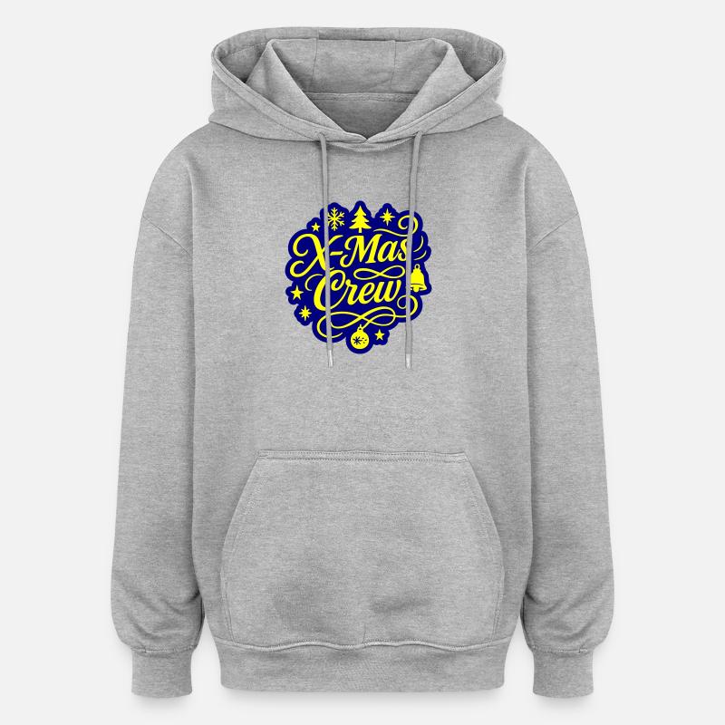 Noël de l’équipage de Noël - Sweat à capuche oversize unisexe - gris chiné