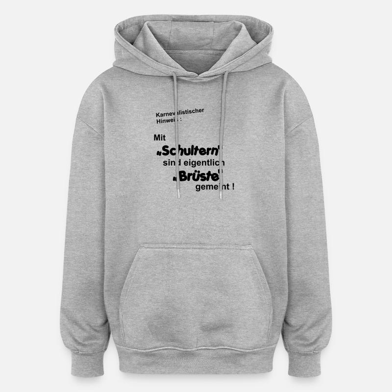Carnival note - Oversized Unisex Hoodie - heather grey