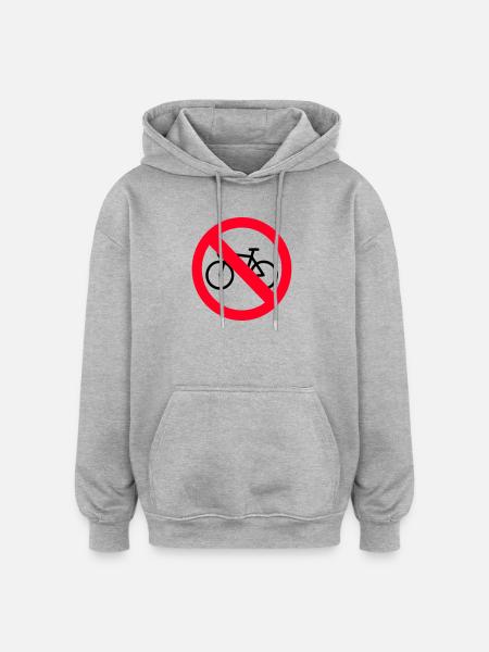 Kein Fahrrad - Oversized Unisex Hoodie - Grau meliert